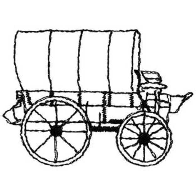 Picture of Military Wagon Outline Machine Embroidery Design