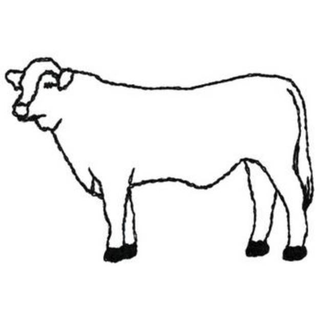 Picture of Charolais Outline Machine Embroidery Design