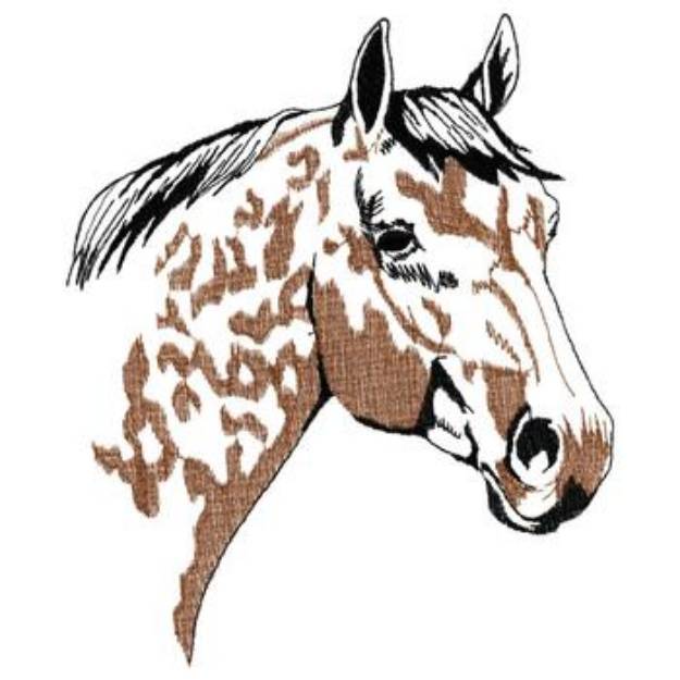 Picture of Large Horse Head Machine Embroidery Design
