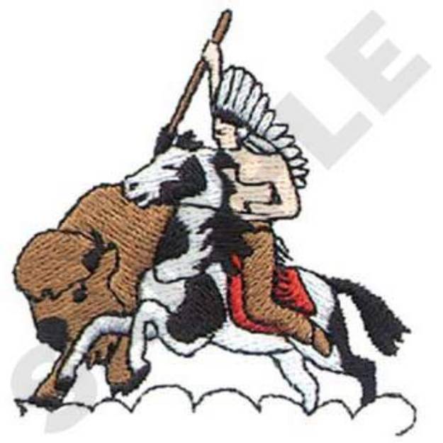 Picture of Buffalo Hunt Machine Embroidery Design