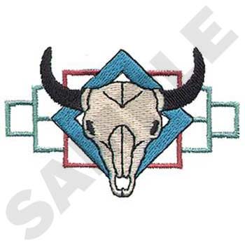 Buffalo Skull Machine Embroidery Design