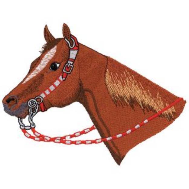 Picture of Horse Head And Reins Machine Embroidery Design