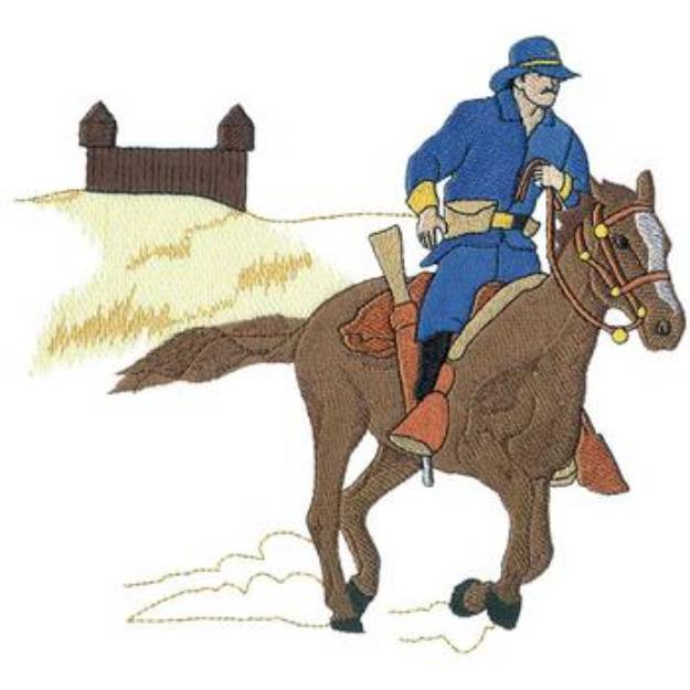 Picture of Cavalry Rider Machine Embroidery Design