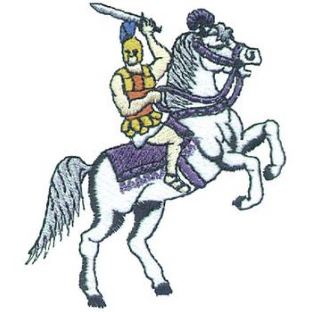 Picture of Soldier On Horse Machine Embroidery Design