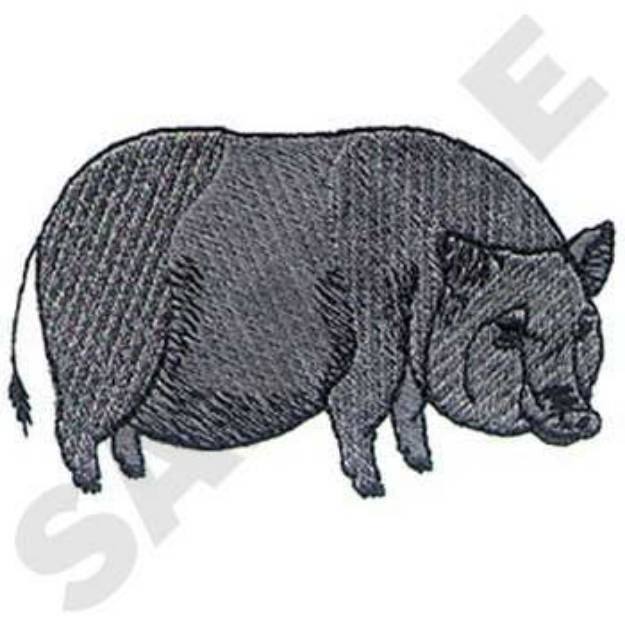 Picture of Pot Bellied Pig Machine Embroidery Design