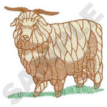 Angora Goat Machine Embroidery Design