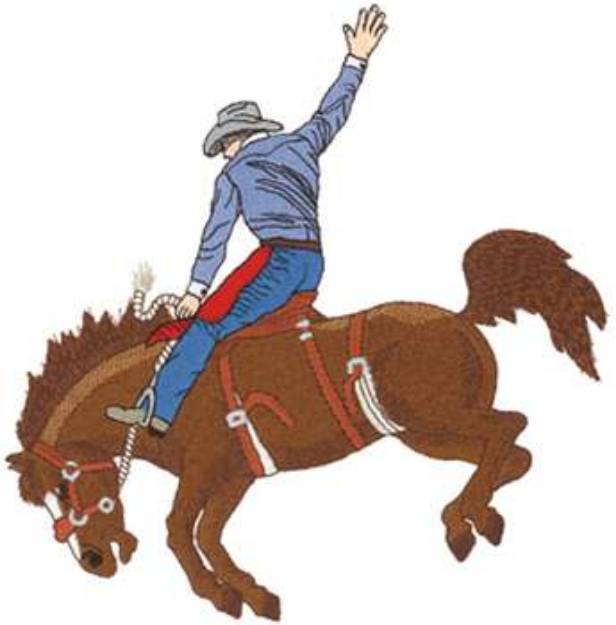 Picture of Saddle Bronc Machine Embroidery Design