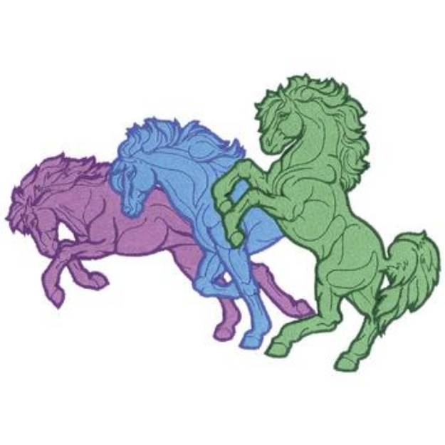 Picture of Running Horses Machine Embroidery Design