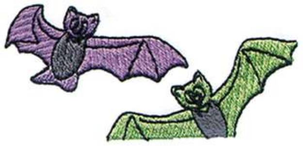 Picture of Bat Pocket Topper Machine Embroidery Design