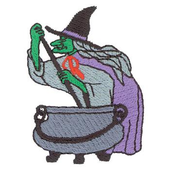 Witch With Cauldron Machine Embroidery Design