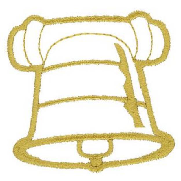 Picture of Liberty Bell Outline Machine Embroidery Design
