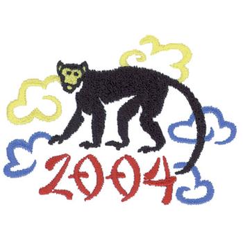 Year Of The Monkey Machine Embroidery Design