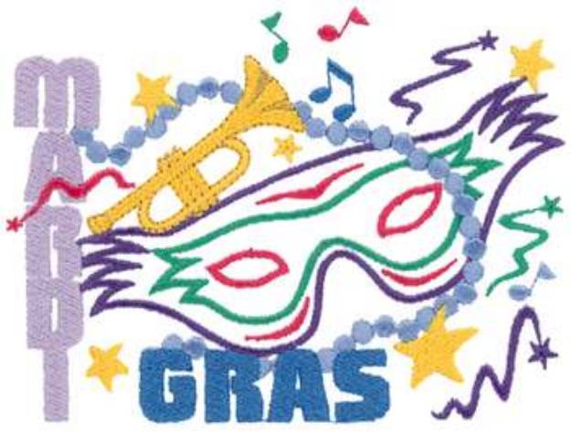 Picture of Mardi Gras Machine Embroidery Design