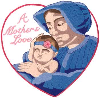 Mothers Day Logo Machine Embroidery Design