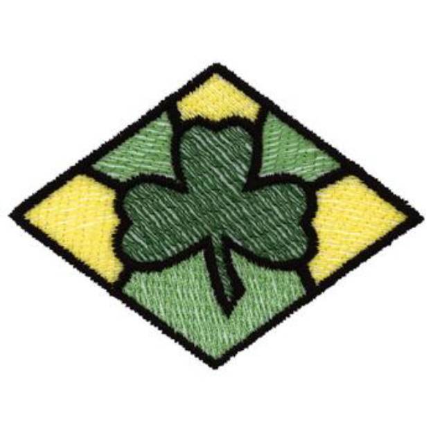 Picture of Stain Glass Shamrock Machine Embroidery Design