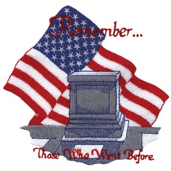Military Memorial  . Machine Embroidery Design