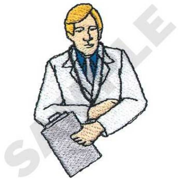 Picture of Male Doctor Machine Embroidery Design
