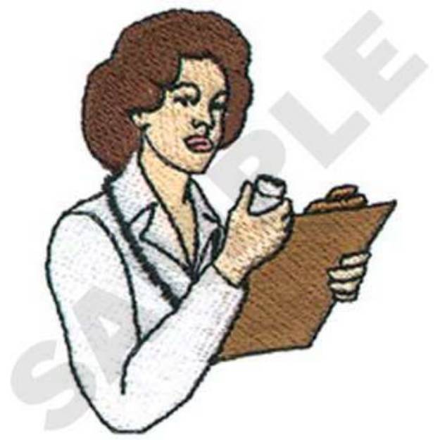 Picture of Female Doctor Machine Embroidery Design