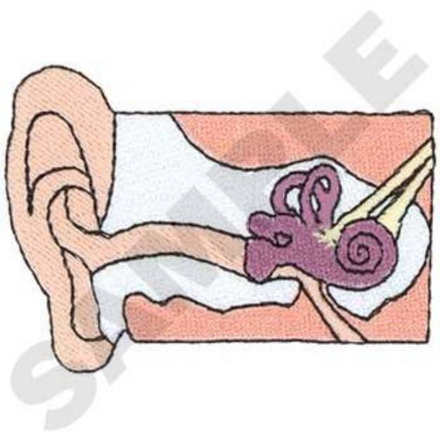 Picture of Inner Ear Machine Embroidery Design