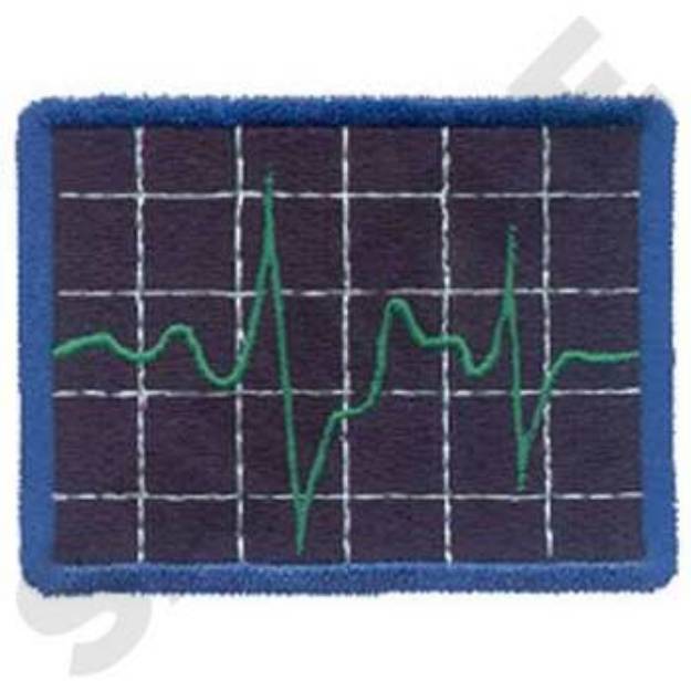 Picture of Heart Monitor Machine Embroidery Design