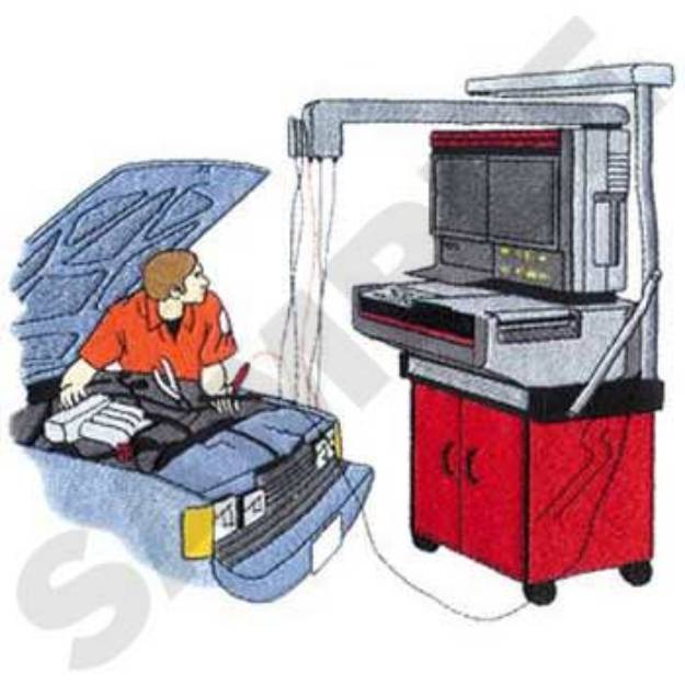 Picture of Car Mechanic Machine Embroidery Design