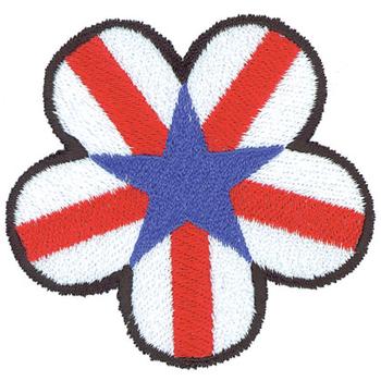 USA Star Flower Machine Embroidery Design