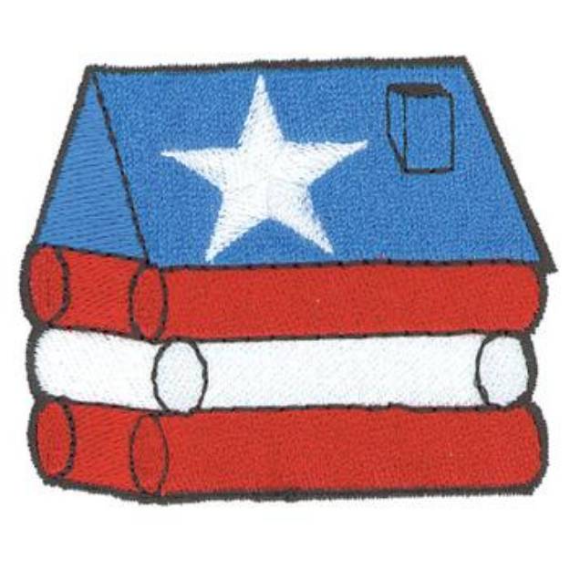 Picture of United States Log Cabin Machine Embroidery Design