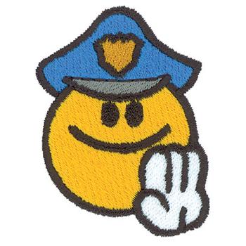 Smiley Policeman Machine Embroidery Design