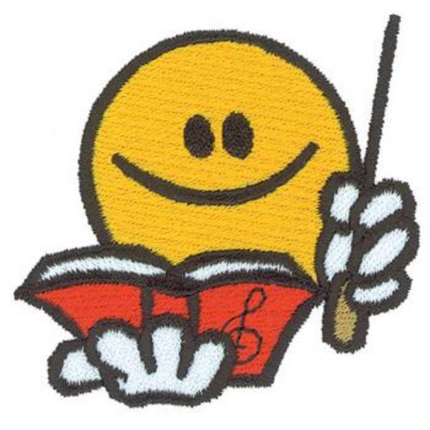 Picture of Smiley Conductor Machine Embroidery Design
