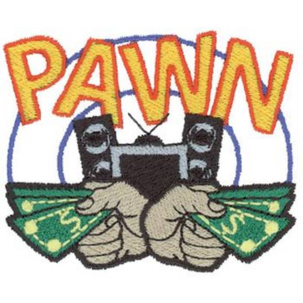 Picture of Pawn Shop Logo Machine Embroidery Design