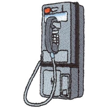 Pay Phone Machine Embroidery Design