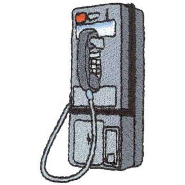 Picture of Pay Phone Machine Embroidery Design