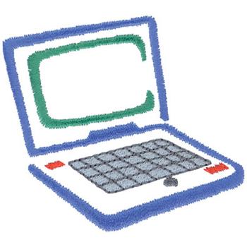 Laptop Computer Machine Embroidery Design