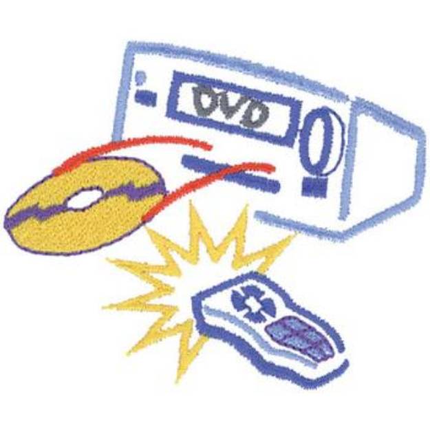 Picture of DVD Player Machine Embroidery Design