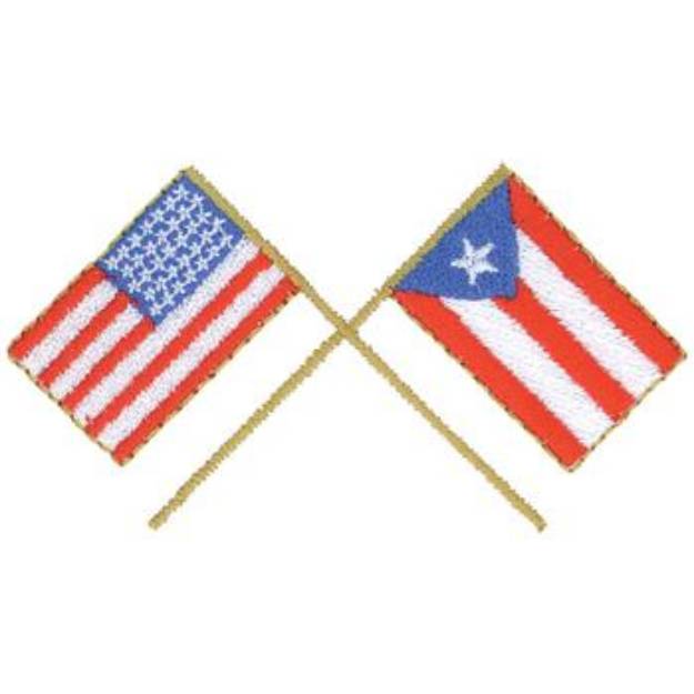 Picture of USA & Puerto Rico Machine Embroidery Design