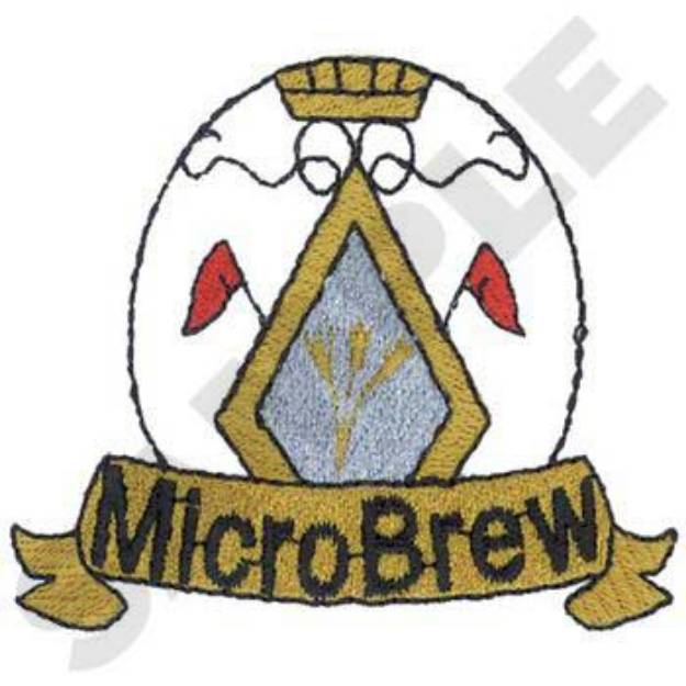 Picture of Micro Brew Logo Machine Embroidery Design