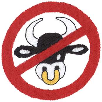No Bull Sign Machine Embroidery Design