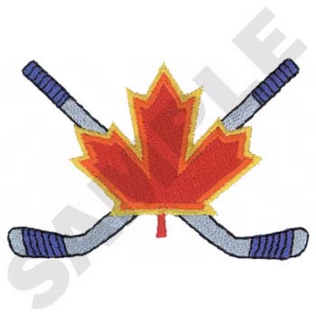 Picture of Canadian Hockey Sticks Machine Embroidery Design