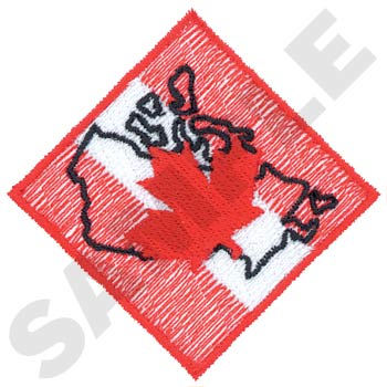 Canada Outline Machine Embroidery Design