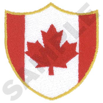 Canada Shield Machine Embroidery Design