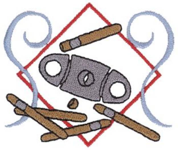 Picture of Cigar Logo Machine Embroidery Design
