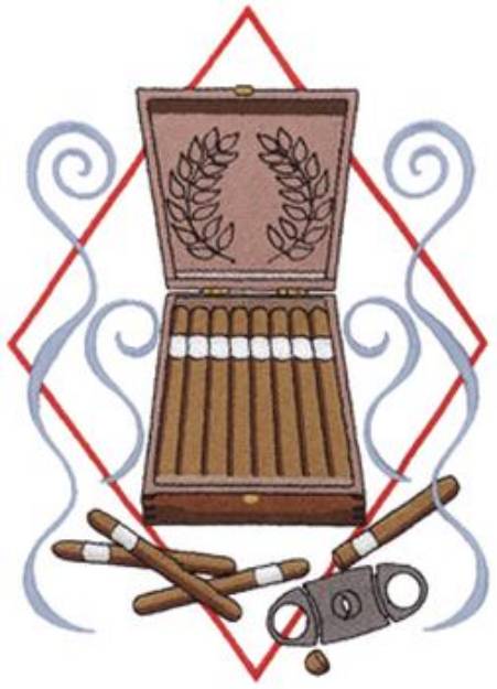 Picture of Cigar Logo Machine Embroidery Design
