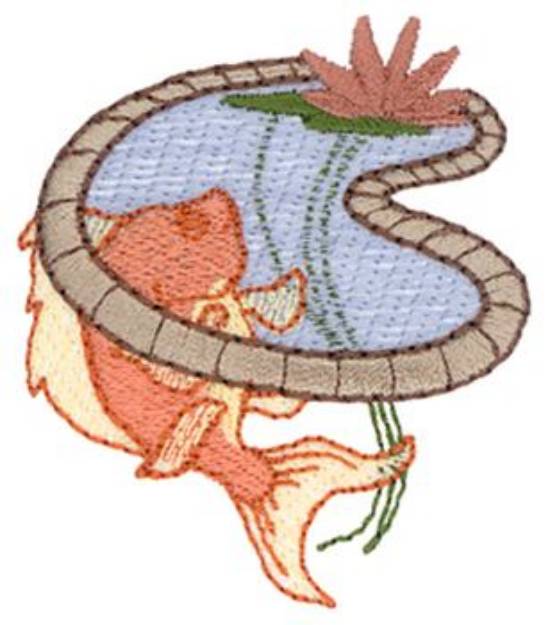Picture of Water Garden Logo Machine Embroidery Design