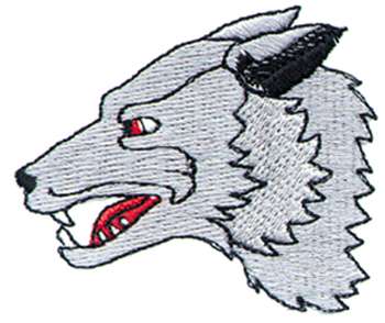 Wolf Head Machine Embroidery Design