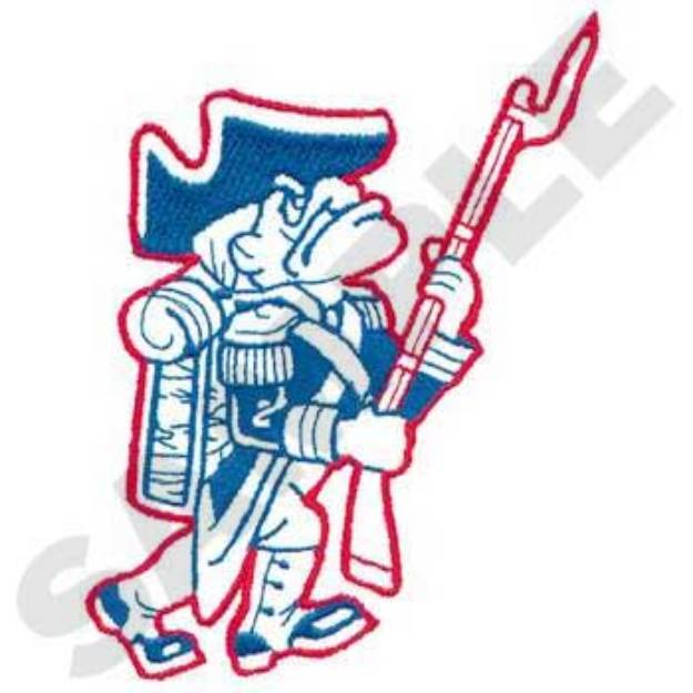 Picture of Minuteman Outline Machine Embroidery Design