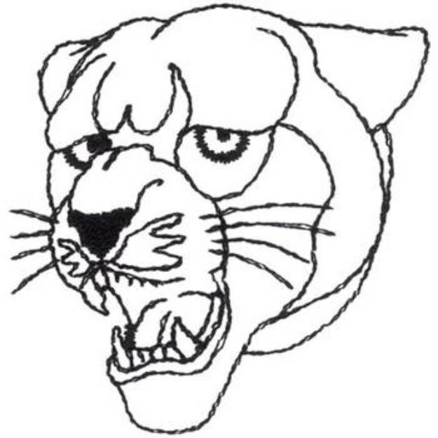 Picture of Panther Outline Machine Embroidery Design