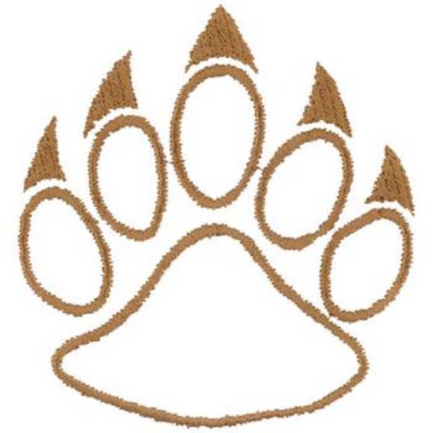 Picture of Paw Outline Machine Embroidery Design