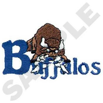 Buffalos Machine Embroidery Design