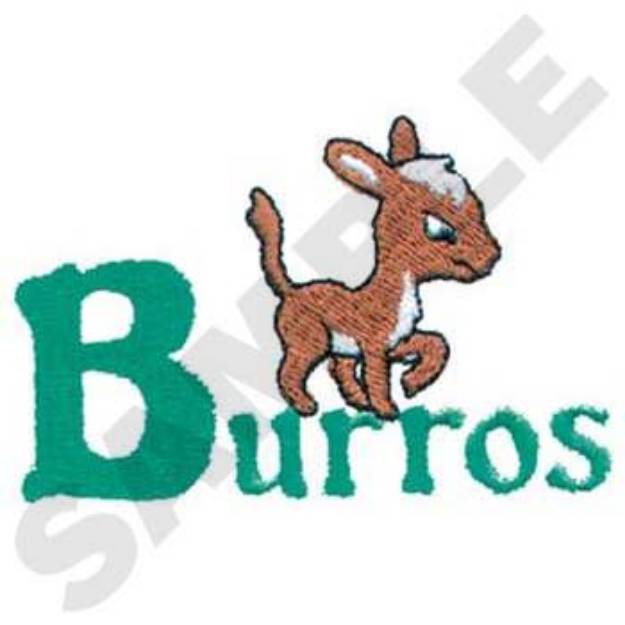 Picture of Burros Machine Embroidery Design
