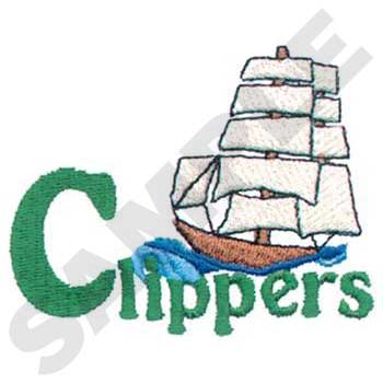 Clippers Machine Embroidery Design